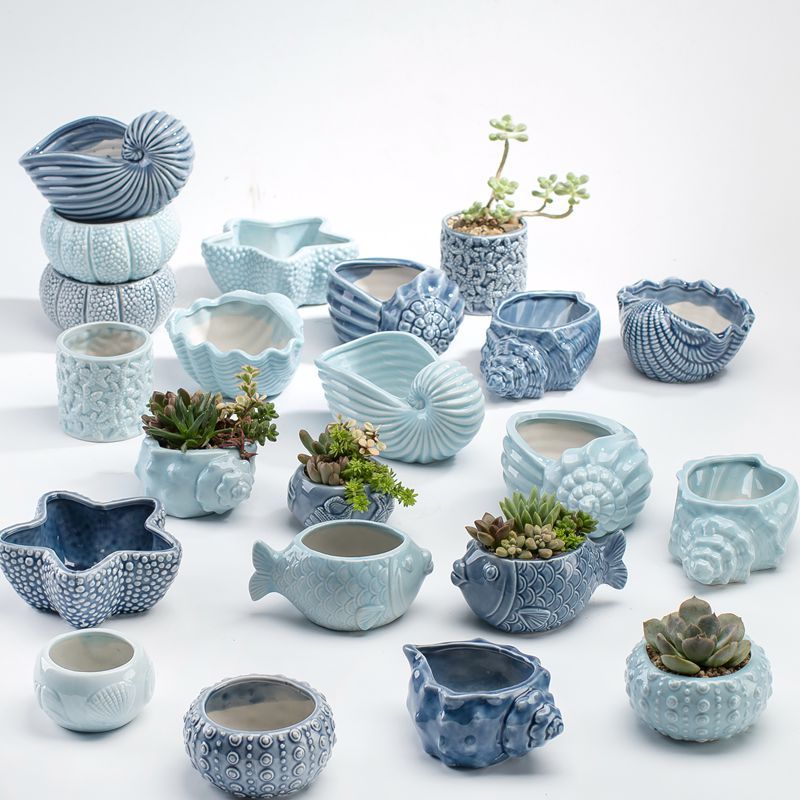 Stone Ocean Decor Set Fish Coral Starfish Shell Pieces