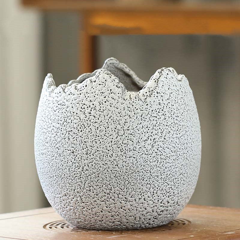 Pexlion Egg Shell Ceramic Pot Set Colorful Home Gardening