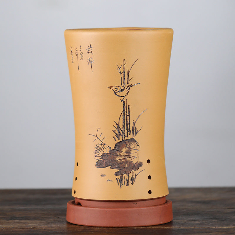 Best Chinese Purple Sand Planter Large Stone Floor Pot