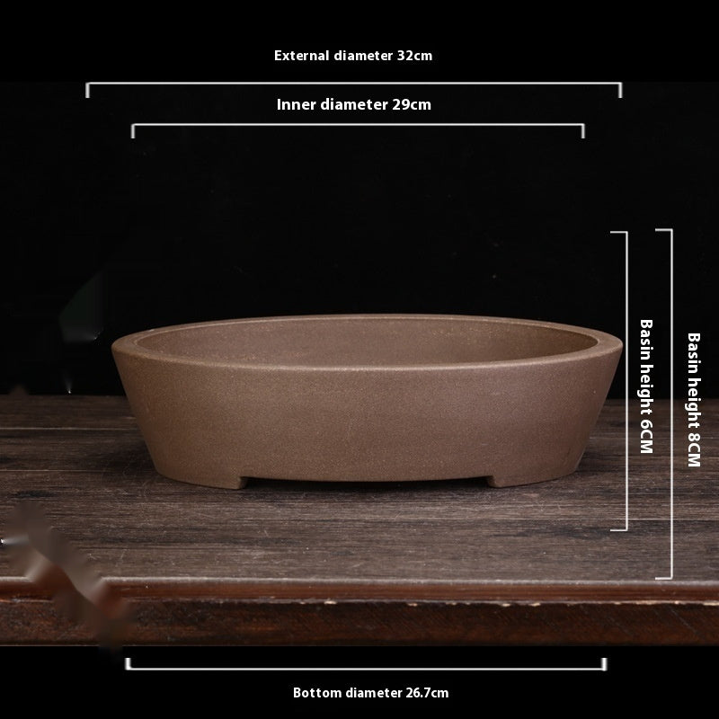 Handmade Chinese Style Ceramic Stone Flower Pot for Garden & Home
