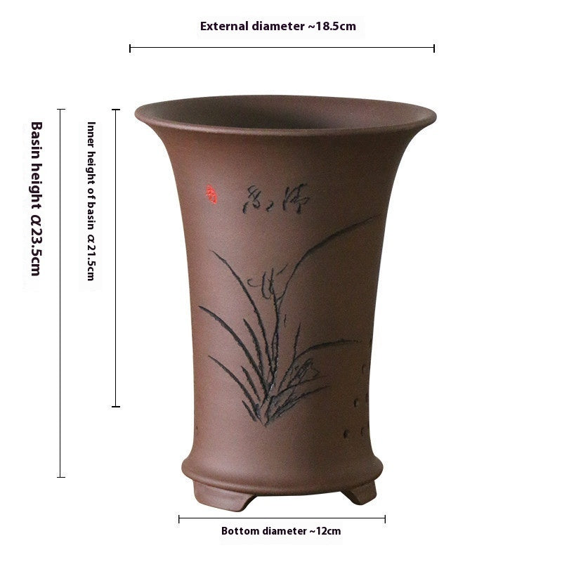 Retro Simple Ceramic Stone Planter Pot for Home & Office