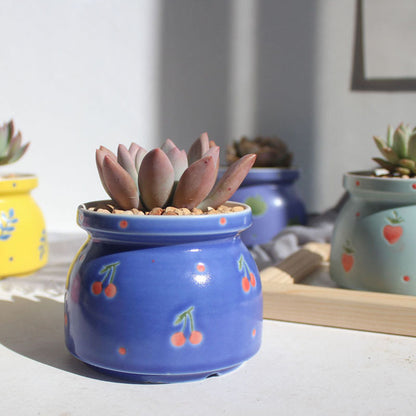 Colorful Ceramic Mini Planter  Stylish Long Lasting Stone Flower Pot