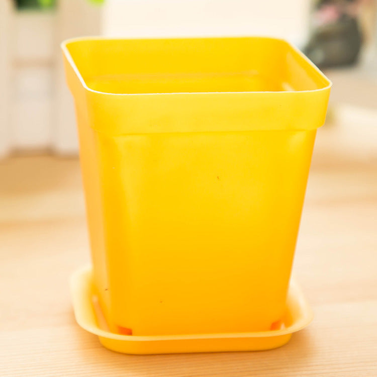 Compact Plastic Planter Pot Long Lasting Small Garden Container