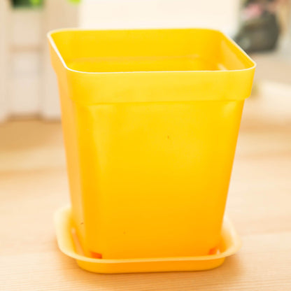 Compact Plastic Planter Pot Long Lasting Small Garden Container