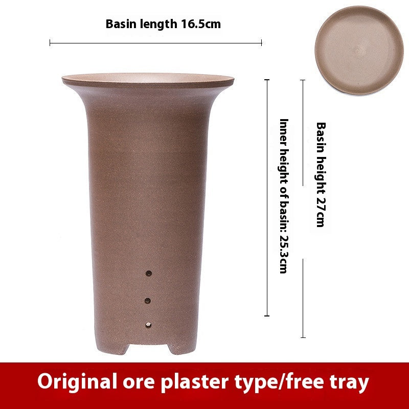 Retro Simple Ceramic Stone Planter Pot for Home & Office