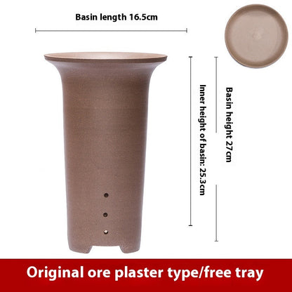 Retro Simple Ceramic Stone Planter Pot for Home & Office