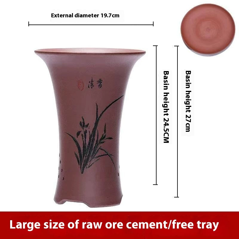 Retro Simple Ceramic Stone Planter Pot for Home & Office