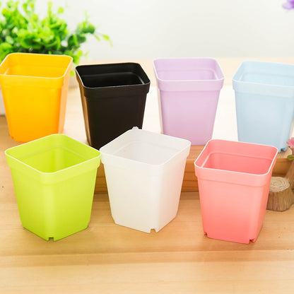 Compact Plastic Planter Pot Long Lasting Small Garden Container