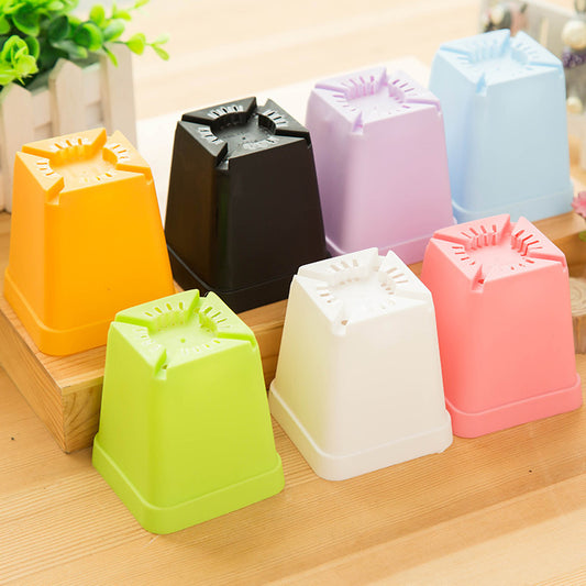Compact Plastic Planter Pot Long Lasting Small Garden Container