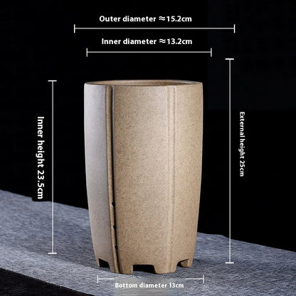 Retro Simple Ceramic Stone Planter Pot for Home & Office