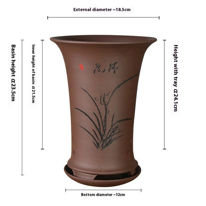 Retro Simple Ceramic Stone Planter Pot for Home & Office