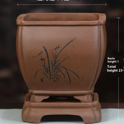 Universal Oversized Purple Sand Planter  Stone Floor Flower Pot