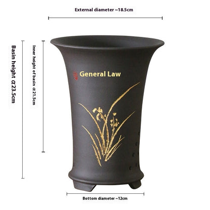 Retro Simple Ceramic Stone Planter Pot for Home & Office