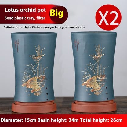 Best Chinese Purple Sand Planter Large Stone Floor Pot