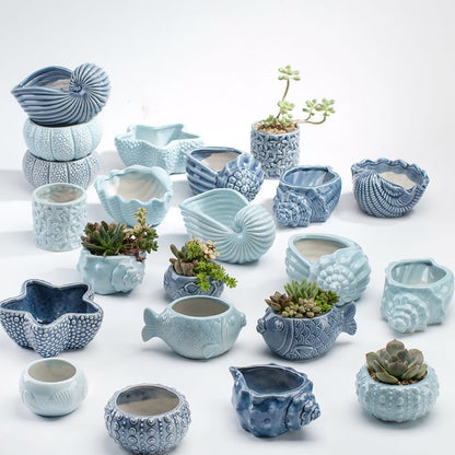 Stone Ocean Decor Set  Fish Coral Starfish Shell Pieces