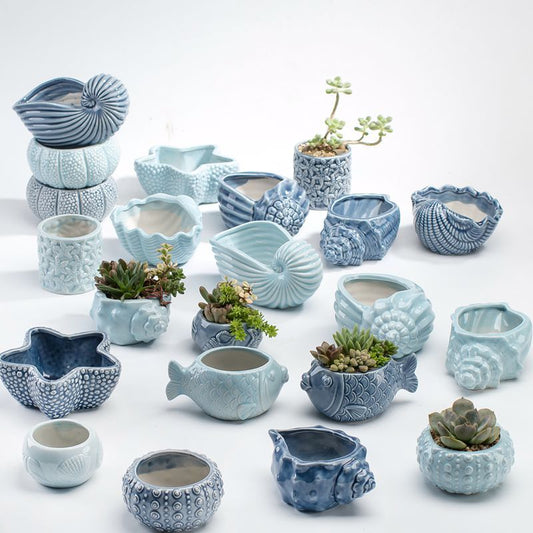 Stone Ocean Decor Set  Fish Coral Starfish Shell Pieces