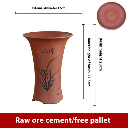 Retro Simple Ceramic Stone Planter Pot for Home & Office