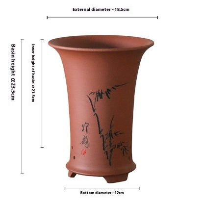 Retro Simple Ceramic Stone Planter Pot for Home & Office