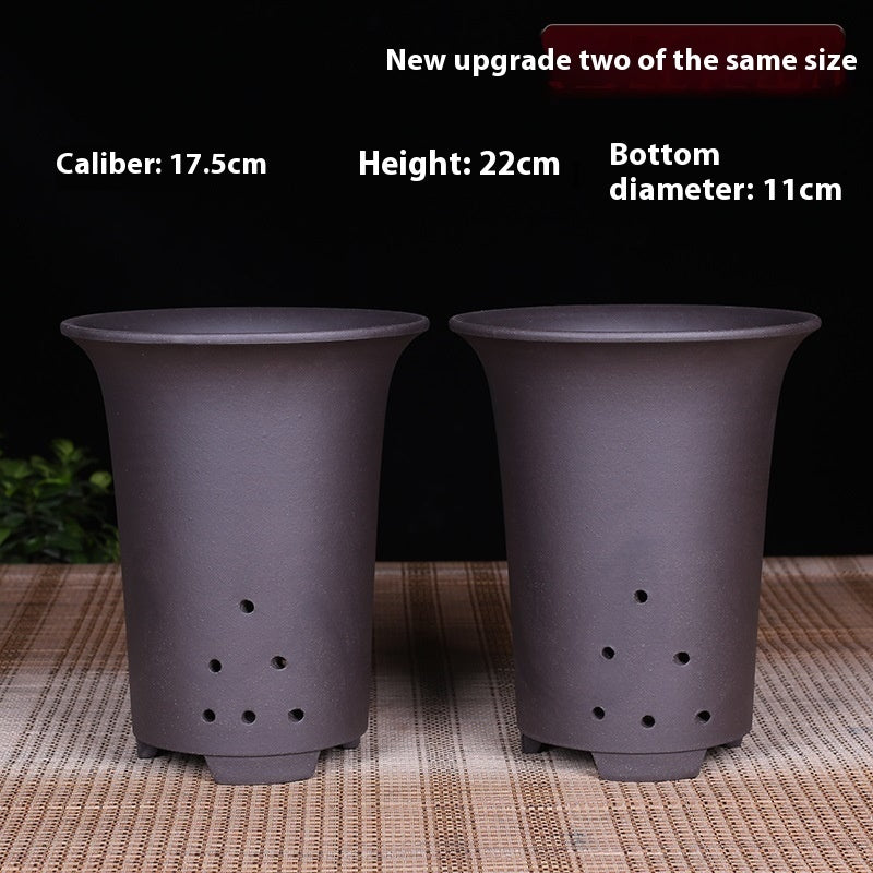 Oversized Purple Sand Orchid Pots Stone Floor Planter Collection
