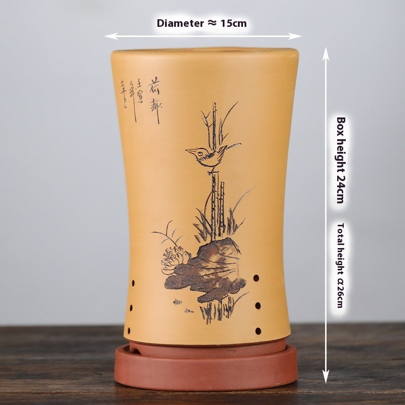 Best Chinese Purple Sand Planter Large Stone Floor Pot