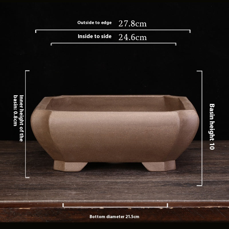Handmade Chinese Style Ceramic Stone Flower Pot for Garden & Home