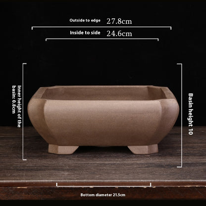 Handmade Chinese Style Ceramic Stone Flower Pot for Garden & Home