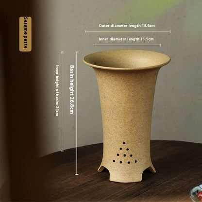 Retro Simple Ceramic Stone Planter Pot for Home & Office