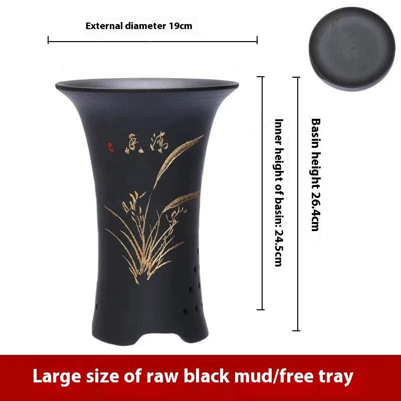Retro Simple Ceramic Stone Planter Pot for Home & Office