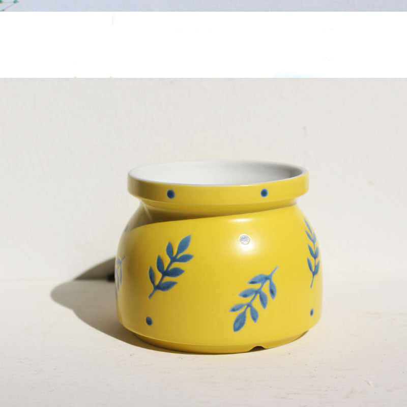 Colorful Ceramic Mini Planter  Stylish Long Lasting Stone Flower Pot