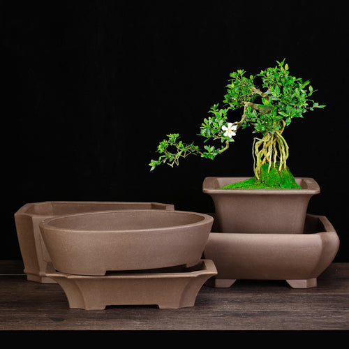 Handmade Chinese Style Ceramic Stone Flower Pot for Garden & Home