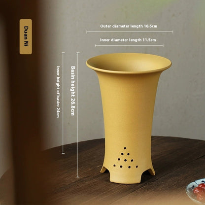 Retro Simple Ceramic Stone Planter Pot for Home & Office