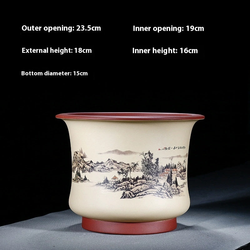 Retro Simple Ceramic Stone Planter Pot for Home & Office