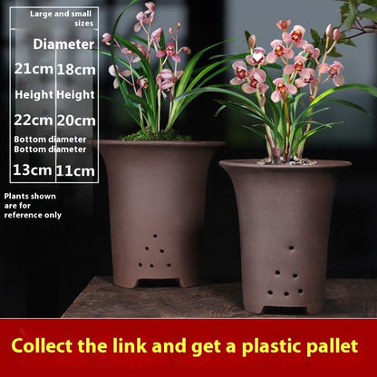 Retro Simple Ceramic Stone Planter Pot for Home & Office