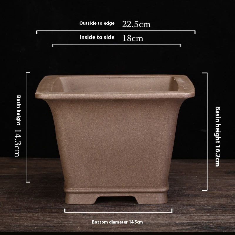 Handmade Chinese Style Ceramic Stone Flower Pot for Garden & Home