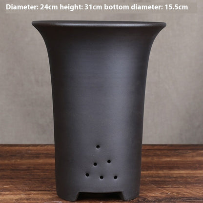 Oversized Purple Sand Orchid Pots Stone Floor Planter Collection