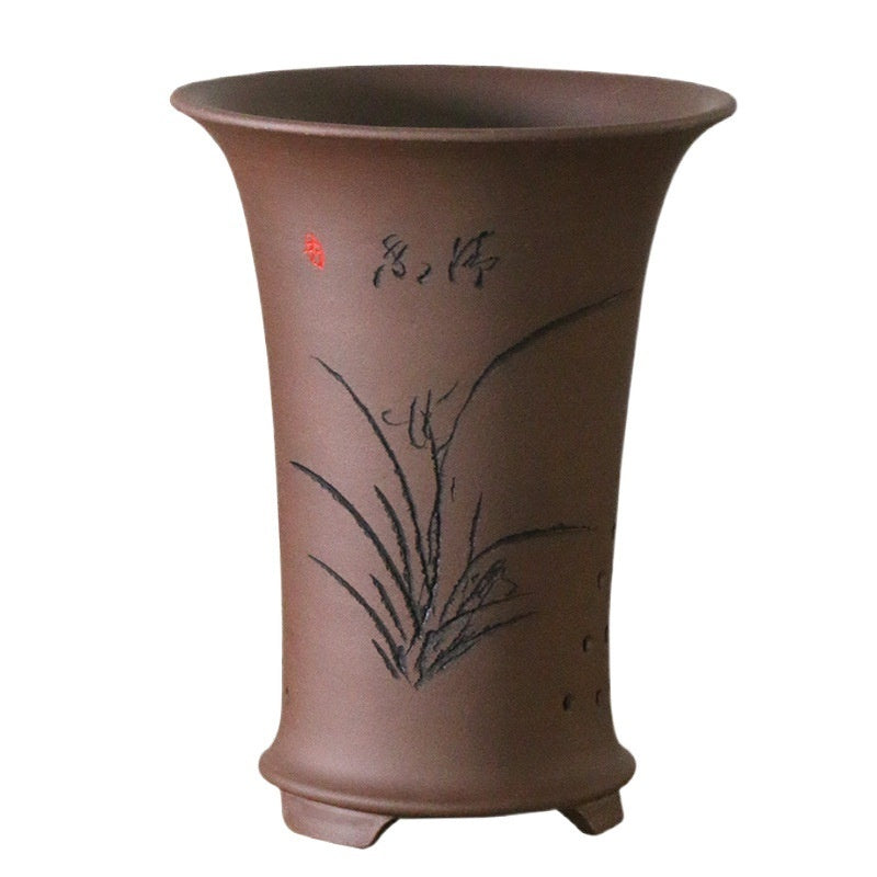 Retro Simple Ceramic Stone Planter Pot for Home & Office