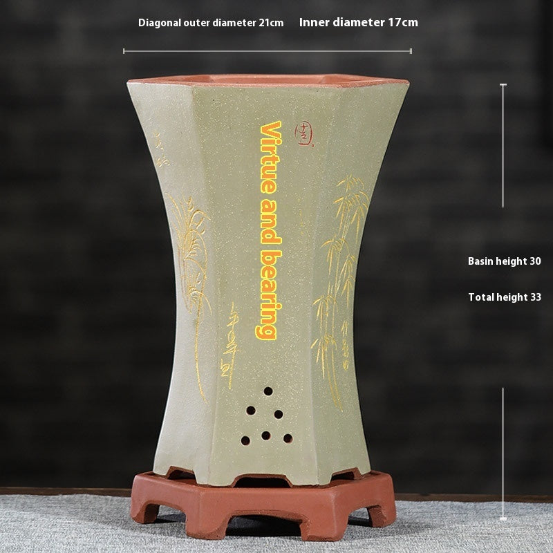 Universal Oversized Purple Sand Planter  Stone Floor Flower Pot