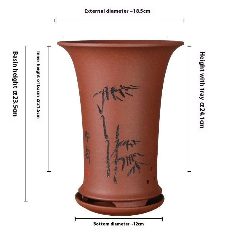 Retro Simple Ceramic Stone Planter Pot for Home & Office