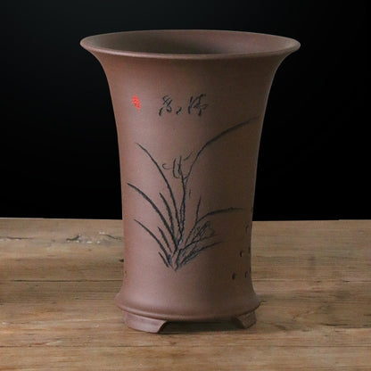 Retro Simple Ceramic Stone Planter Pot for Home & Office