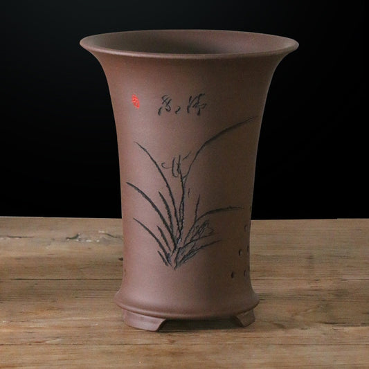 Retro Simple Ceramic Stone Planter Pot for Home & Office