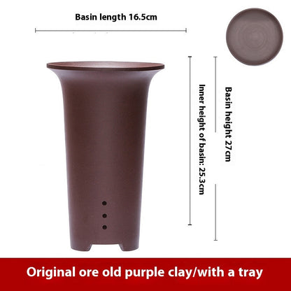 Retro Simple Ceramic Stone Planter Pot for Home & Office