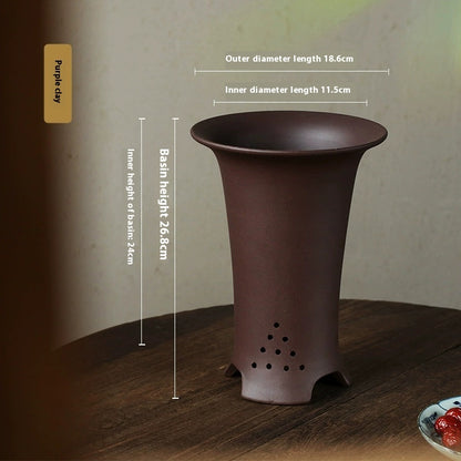 Retro Simple Ceramic Stone Planter Pot for Home & Office