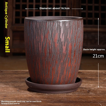 Universal Oversized Purple Sand Planter  Stone Floor Flower Pot