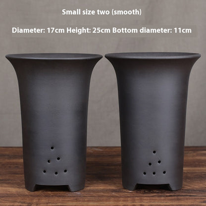 Oversized Purple Sand Orchid Pots Stone Floor Planter Collection
