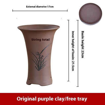 Retro Simple Ceramic Stone Planter Pot for Home & Office