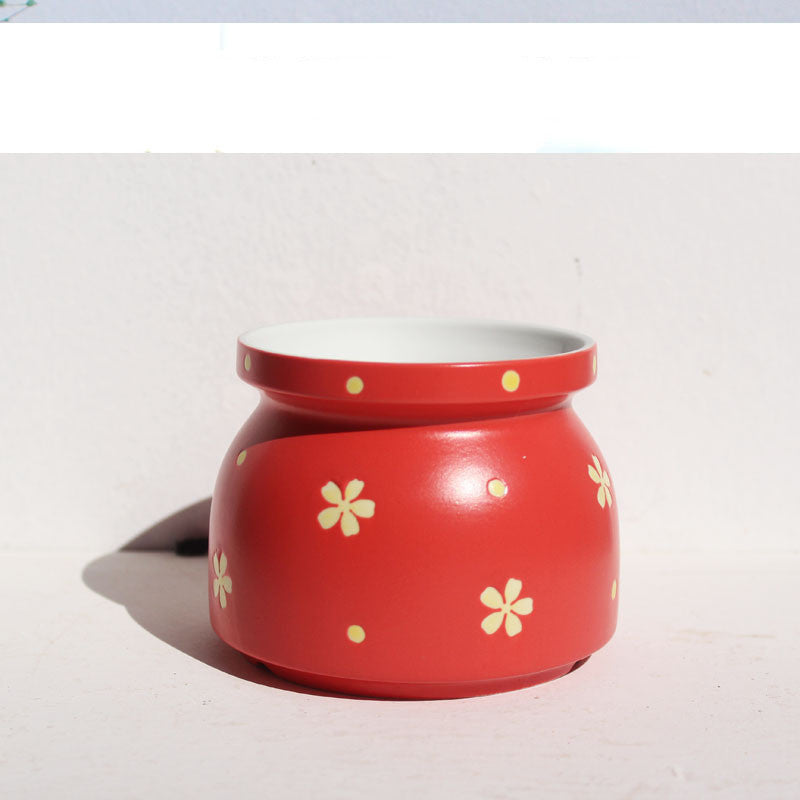 Colorful Ceramic Mini Planter  Stylish Long Lasting Stone Flower Pot